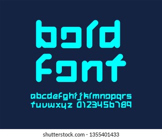 Rounded bold font set