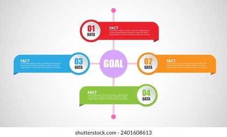 vector de diseño de infografía empresarial redondeada