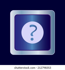 Rounded button. Vector icon Flat icons. 