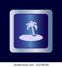 Rounded button. Vector icon Flat icons. 