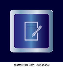 Rounded button. Vector icon Flat icons. 