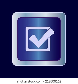 Rounded button. Vector icon Flat icons. 