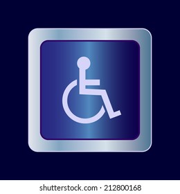 Rounded button. Vector icon Flat icons. 