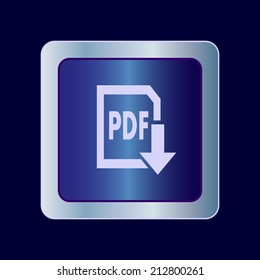 Rounded button. Vector icon Flat icons. 