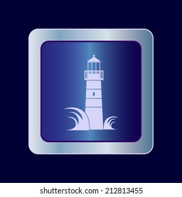Rounded button. Vector icon Flat icons. 