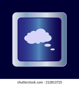 Rounded button. Vector icon Flat icons. 