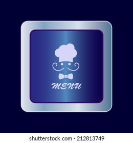 Rounded button. Vector icon Flat icons. 