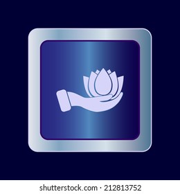 Rounded button. Vector icon Flat icons. 