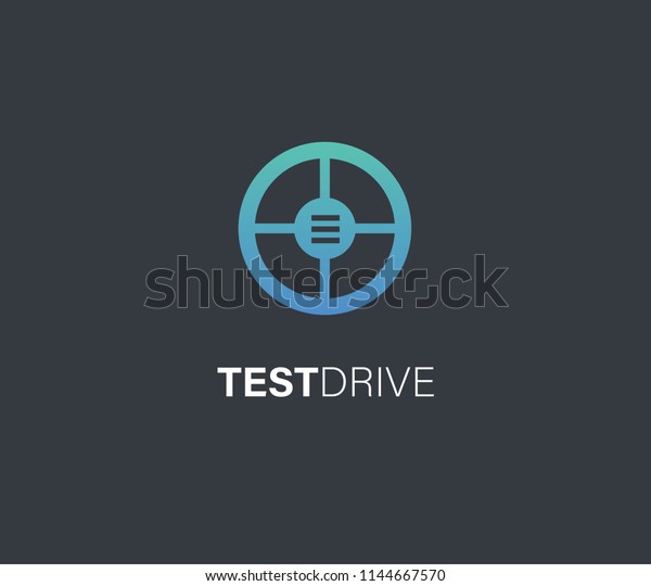 Rounded Car steering wheel\
logo