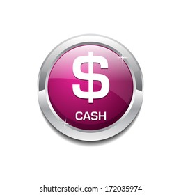 Rounded Cash Vector Icon Button
