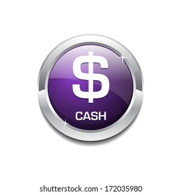 Rounded Cash Vector Icon Button