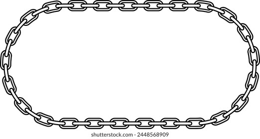 rounded chain frame with copy space for text or design