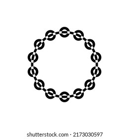 gerundete Kettensymbol-Design. Vektorgrafik