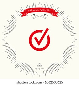 Rounded check mark icon