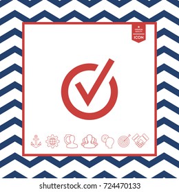 Rounded check mark icon