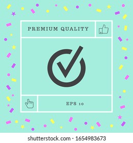 Rounded check mark icon. Graphic elements for your design
