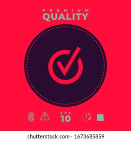 Icono de marca de verificación redondeada. Elementos gráficos para el diseño