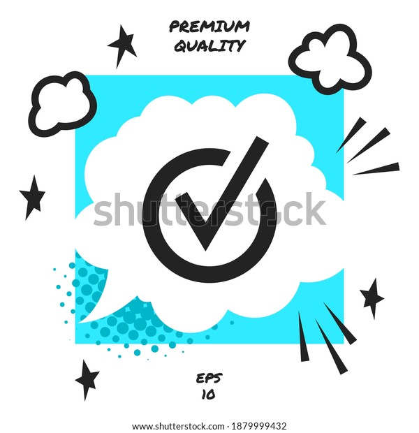 Rounded Check Mark Icon Graphic Elements Stock Vector (Royalty Free ...