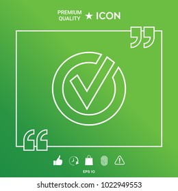 Rounded check mark line icon