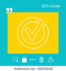 Rounded check mark line icon