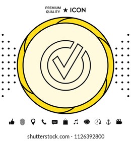 Rounded check mark line icon