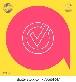 Rounded check mark line icon