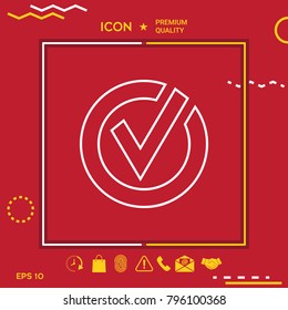 Rounded Check Mark Line Icon Stock Vector (Royalty Free) 796100368 ...