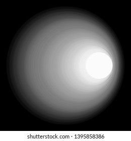 Rounded circle abstract background. Tube from  concentric circles. Vector.