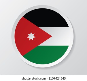 rounded circle of Jordan flag vector