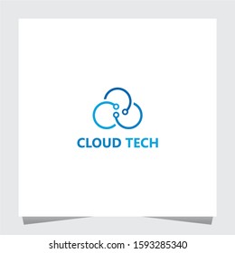 Rounded Cloud Tech Logo Inspirations Template