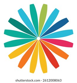 Rounded Color Forms Radiating in Artistic Abstract