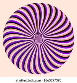 rounded color optical illusion. wzves design