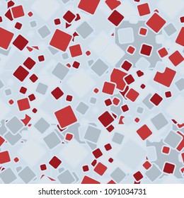 Rounded colored squares in a chaotic spread. Seamless pattern. Camouflage for fashion people.