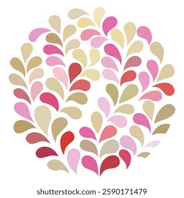 Rounded colorful arc drops decorative vector image