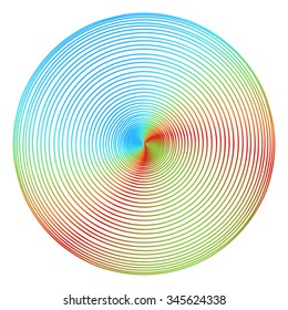 Rounded Colorful lines abstract background