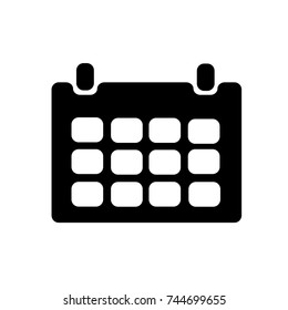 Rounded corner Calendar icon in flat style isolated background for your web site design.