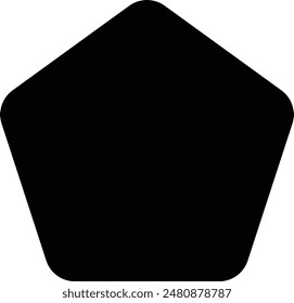 rounded corner pentagon shape icon