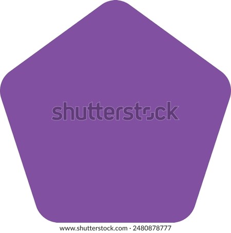 rounded corner pentagon shape icon