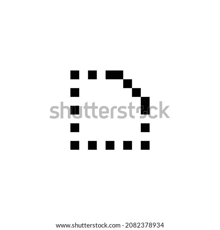 rounded corner pixel perfect icon design. Flat style design isolated on white background. Vector illustration