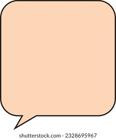 Rounded corner rectangle Speech Bubble Solid line Orange