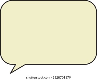 Rounded corner rectangle Speech Bubble Solid line Yellow