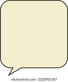 Rounded corner rectangle Speech Bubble Solid line Yellow