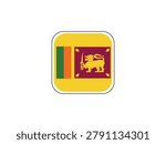 Rounded Corner Square Sri Lanka Flag Icon