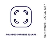 rounded corners square icon from user interface collection. Thin linear rounded corners square, square, geometric outline icon isolated on white background. Line vector rounded corners square sign, 