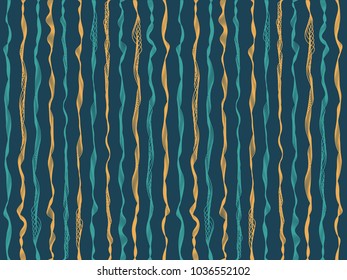Rounded curved stripes vertical lines vector shirt pattern. Thin intersecting and parallel bent lines, curve wavy ribbons clothing fabric.  Wavy stripes ripple silk fabric texture wallpaper.