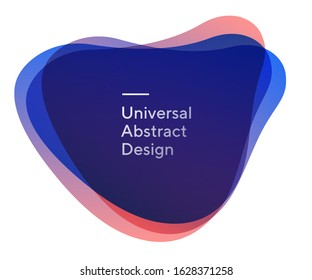 Rounded dark abstract shapes form. Geometric graphic layered transparent elements. Dynamical flowing forms, wavy line. Gradient color. Template for logo, flyer or presentation. Vector illustration