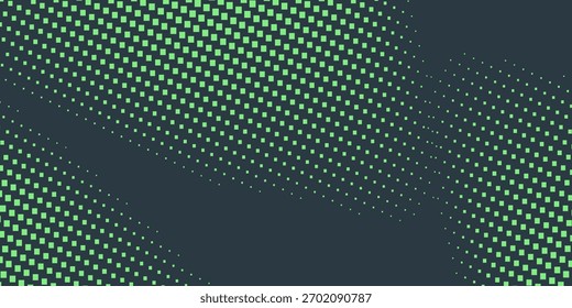 Traços Arredondados Padrão Meio-Tom Vetor Diagonal Quadro Turquesa vívido Abstrato Fundo. Moderno Meio Tom Inclinado Estrutura Minimalismo Gráfico Eye-Catching Wallpaper. Ilustração de Futurismo Retrô