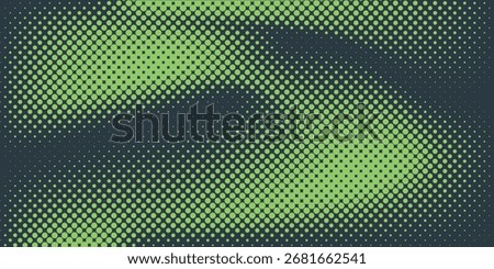 Rounded Dashes Halftone Pattern Vector Diagonal Frame Vivid Turquoise Abstract Background. Half Tone Tilted Structure Minimalism Graphic Eye-Catching Wallpaper.Aesthetic Sci-Fi Tech Illustration