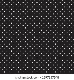 Rounded diamond pattern. Seamless vector background - gray, silver and white diamonds of different size on black backdrop