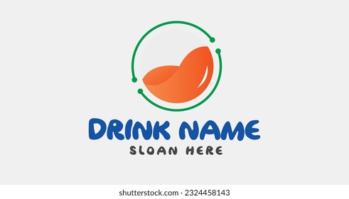 Rounded Drink Logo design template.